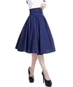 ChicStar Women's Apparel Pinup Skirt In Navy 10 ChicStar Women's Apparel Pinup Skirt In Navy