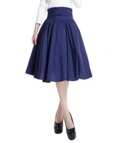 ChicStar Women's Apparel Pinup Skirt In Navy 9 ChicStar Women's Apparel Pinup Skirt In Navy