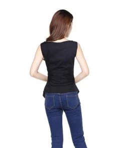 ChicStar Retro Wrap Top In Black Women's Apparel