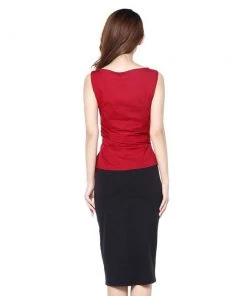 ChicStar Women's Apparel Retro Wrap Top In Red
