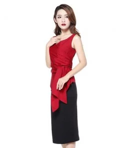 ChicStar Women's Apparel Retro Wrap Top In Red