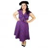ChicStar Penelope Plaid Swing Dress In Purple 2 ChicStar Penelope Plaid Swing Dress In Purple