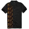 Glitz Glam And Rebellion Men's Bowling Shirt In Take Note Print