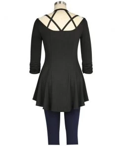 ChicStar Brenda Strappy Sweetheart Top In Black Women's Apparel