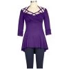 ChicStar Women's Apparel Brenda Strappy Sweetheart Top In Purple