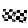 Star Struck Clothing Tri-Fold Wallet In Black Checkerboard