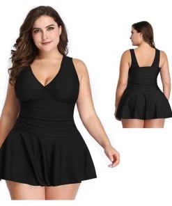 Glitz Glam And Rebellion Marilyn Swimdress In Jet Black Women's Apparel 14 Glitz Glam And Rebellion Marilyn Swimdress In Jet Black Women's Apparel