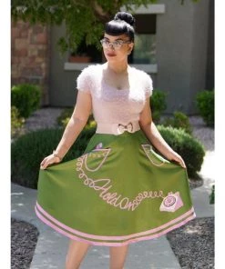 Women's Apparel Kissing Charlie Hold On Circle Skirt In Green And Pink