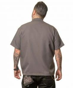 Steady Clothing Pinup Girl Bowling Shirt In Blue