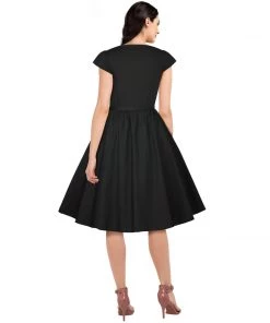 ChicStar Pleated Pauline Dress In Black Women's Apparel