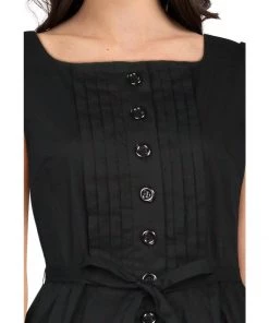 ChicStar Pleated Pauline Dress In Black Women's Apparel 7 ChicStar Pleated Pauline Dress In Black Women's Apparel