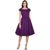 ChicStar Pleated Pauline Dress In Purple Women's Apparel 2 ChicStar Pleated Pauline Dress In Purple Women's Apparel
