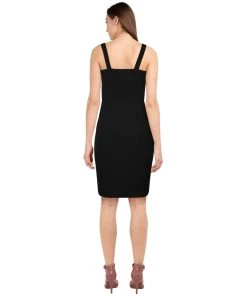 ChicStar Strappy Button-Up Wiggle In Black Women's Apparel 11 ChicStar Strappy Button-Up Wiggle In Black Women's Apparel