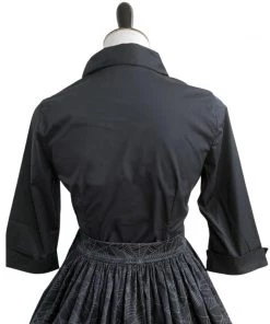 The Oblong Box Shop Women's Apparel TOBS Quintessential Pinup Blouse In Black