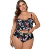 Glitz Glam And Rebellion Women's Apparel Tiki Flamingo Two Piece Swimsuit