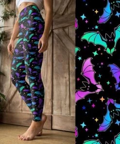 Glitz Glam And Rebellion GGR Bat Leggings With Pockets Women's Apparel