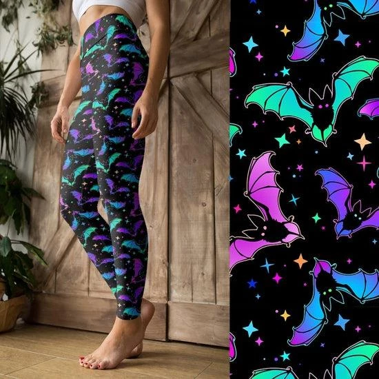 Glitz Glam And Rebellion GGR Bat Leggings With Pockets Women's Apparel 3 Glitz Glam And Rebellion GGR Bat Leggings With Pockets Women's Apparel