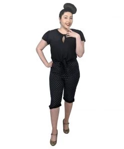 ChicStar Women's Apparel Retro Rizzo Capris In Grey