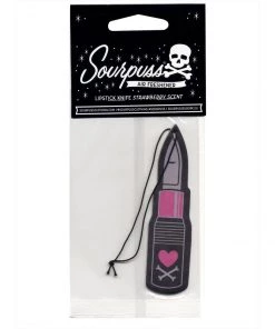 Sourpuss Air Freshener Lipstick Knife In Strawberry Pink