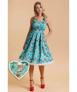 Dolly & Dotty Amanda Swing Dress In Dinosaur Print