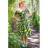 Dolly & Dotty Amanda Swing Dress In Lemon Print Women's Apparel