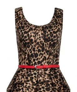 Women's Apparel Dolly & Dotty Amanda Swing Dress In Leopard Print 10 Women's Apparel Dolly & Dotty Amanda Swing Dress In Leopard Print