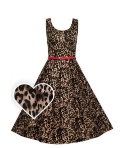 Women's Apparel Dolly & Dotty Amanda Swing Dress In Leopard Print