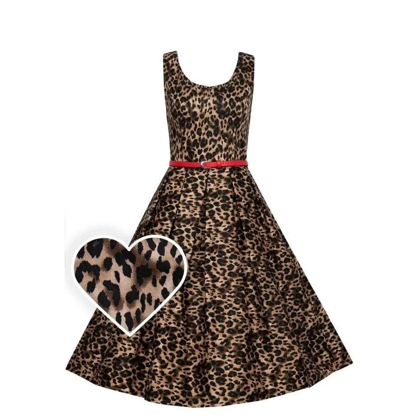 Women's Apparel Dolly & Dotty Amanda Swing Dress In Leopard Print 4 Women's Apparel Dolly & Dotty Amanda Swing Dress In Leopard Print