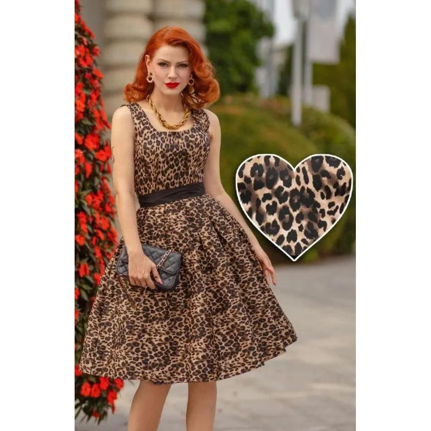 Women's Apparel Dolly & Dotty Amanda Swing Dress In Leopard Print 3 Women's Apparel Dolly & Dotty Amanda Swing Dress In Leopard Print
