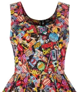 Dolly & Dotty Amanda Swing Dress In Pop Art Print