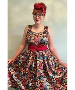 Dolly & Dotty Amanda Swing Dress In Pop Art Print