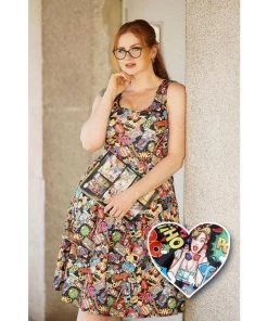 Dolly & Dotty Amanda Swing Dress In Pop Art Print