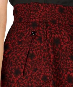 ChicStar Women's Apparel Anita Swing Skirt In Red Floral 14 ChicStar Women's Apparel Anita Swing Skirt In Red Floral