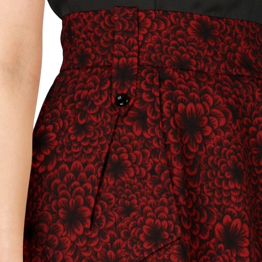 ChicStar Women's Apparel Anita Swing Skirt In Red Floral 7 ChicStar Women's Apparel Anita Swing Skirt In Red Floral