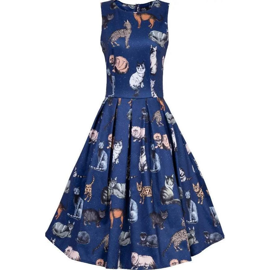 Dolly & Dotty Annie Swing Dress In Cat Print 4 Dolly & Dotty Annie Swing Dress In Cat Print