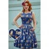 Dolly & Dotty Annie Swing Dress In Cat Print
