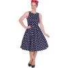Dolly & Dotty Annie Swing Dress In Navy With White Dots Women's Apparel 1 Dolly & Dotty Annie Swing Dress In Navy With White Dots Women's Apparel