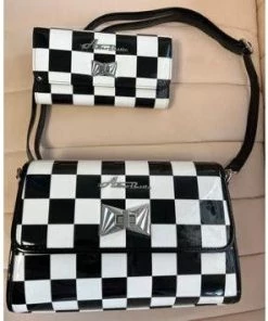 Star Struck Clothing Atomic Handbag In Checkerboard Accessories