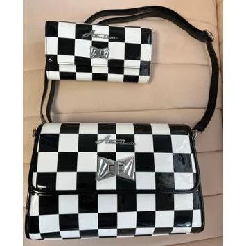 Star Struck Clothing Atomic Handbag In Checkerboard Accessories 4 Star Struck Clothing Atomic Handbag In Checkerboard Accessories