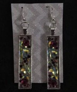 Aye Que Chula Pink Dangling Bar Earrings "Aye, Que Chula" Original Jewelry & Art