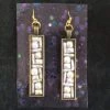 Aye Que Chula Bronze Dangling Bar Earrings "Aye, Que Chula" Original Jewelry & Art