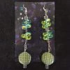 "Aye, Que Chula" Original Jewelry & Art Aye Que Chula Green Dangle Earrings