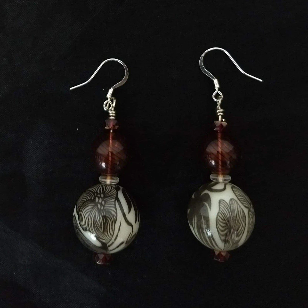 Aye Que Chula Orange Bead Earrings 3 Aye Que Chula Orange Bead Earrings