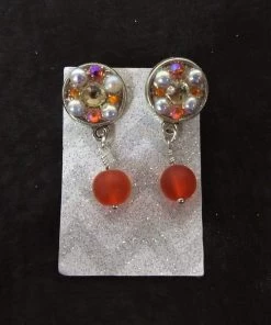 Aye Que Chula Orange Earrings "Aye, Que Chula" Original Jewelry & Art