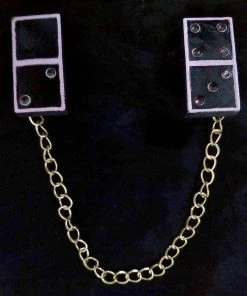 "Aye, Que Chula" Original Jewelry & Art Aye Que Chula Pink Lined Domino Sweater Clip