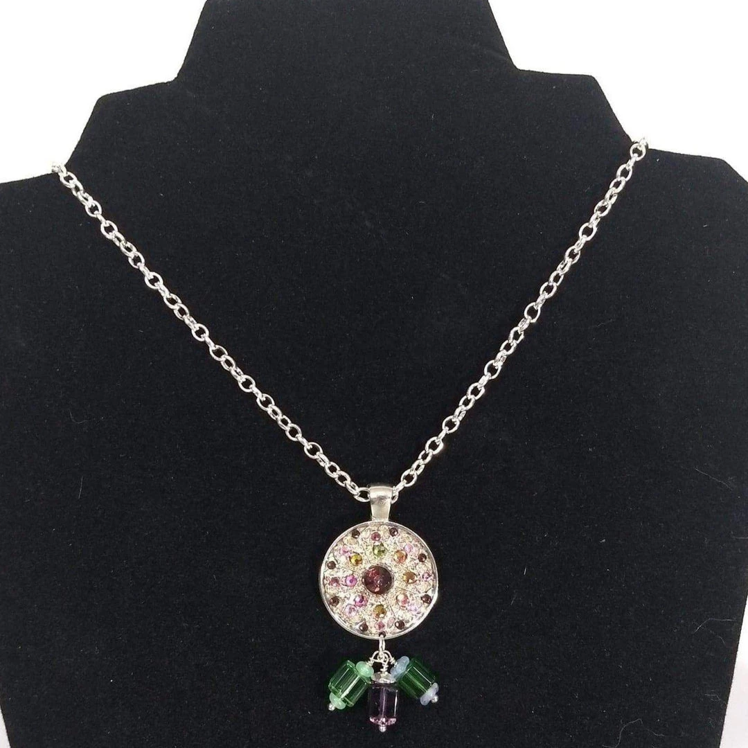 Aye Que Chula Pink Rhinestone Necklace 3 Aye Que Chula Pink Rhinestone Necklace