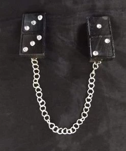 Aye Que Chula White Rhinestone Domino Sweater Clip "Aye, Que Chula" Original Jewelry & Art