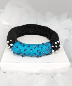 Aye Que Chula Black And Blue Bracelet "Aye, Que Chula" Original Jewelry & Art