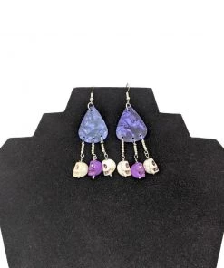 Aye Que Chula Purple Rock Earrings