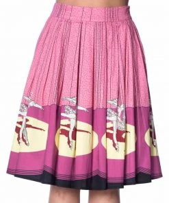 Banned Ballerina Border Skirt In Pink